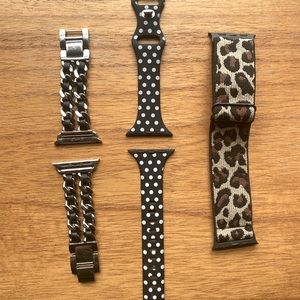 38-41mm Apple Watch bands (rubber/ stainless steel- leather/ elastic)
